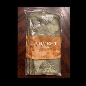 Harvest Season Fabric Napkins “”Basil Opp” / Greenish 4 Napkins N…